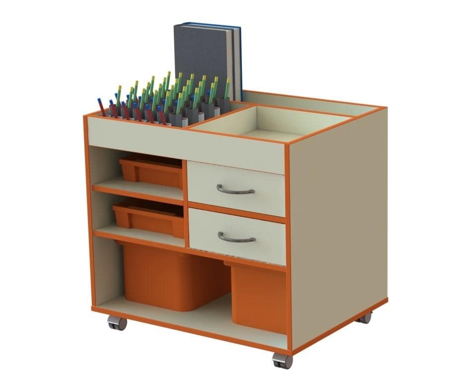 Тумба-осередок для дитячої творчості учня РОЗКОМ, розмір 900х800х750 мм